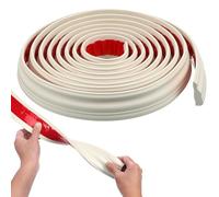 Happyyami Moulure Flexible Auto-adhésive Beige en NBR Décorative à Découper pour Décoration Murale et Décor Intérieur, 1 Rouleau