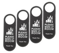 Happyyami Panneau de porte suspendu double face cuir 4pcs 9.45X3.15In style simple rappel clair pour hôtel café