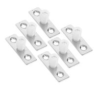 Happyyami Patin de Guidance Porte Coulissante en Acier Inoxydable et Abs Guide au Sol 6pcs Fonctionnement Silencieux et Installation Facile pour Porte de Grange Coulissante de Placard