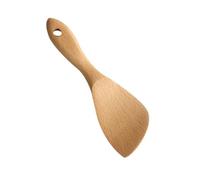 Happyyami Pelle à Riz Ustensile de Cuisson et Mélange en Bois de Hêtre Non Adhérente Couleur Kaki Cuisine Professionnelle pour Restauration et Hôtel
