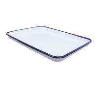 Happyyami Plateau de Table Basse en Porcelaine Blanche 28x39cm Rectangulaire pour Service Décoratif et Collations