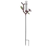 Happyyami Pluviomètre avec Double Échelle, Bassin de Collecte de Précision, Design Feuille Métal Élégante, en Fer et Plastique, Résistant aux Intempéries pour Jardin et Patio