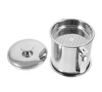 Happyyami Pot À Huile Acier Inoxydable Avec Filtre, Argent, Récipient De Stockage 1.3L Pour Huiles Et Assaisonnements, Pour Cuisine