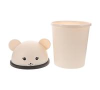 Happyyami Poubelle Poubelle Décorative 10l Cuisine en Plastique Forme Ours avec Couvercle à Bascule Multifonction pour Chambre et Salle de Bain
