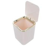 Happyyami Pp Mini Poubelle de Table Carrée, Blanc, Gain de Place