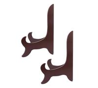 Happyyami Présentoir de livre de recettes en bois 2pcs marron 12,7 cm pliable pour cuisine et bureau à domicile, support polyvalent pour exposition d'art et artisanat, adapté diamètre 10-15