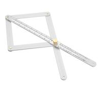 Happyyami Règle 30cm Équerre Rapporteur Multifonction en Acier Inoxydable, Jauge D'angle Précise Mécanisme Unique pour Outil de Recherche D'angle en Travail du Bois Couleur Aléatoire