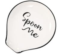 Happyyami Repose-cuillère Support Compact pour Comptoir Cuisine en Céramique Beige Surface Lisse et Résistante pour Ustensiles et Cuillères à Dessert