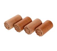 Happyyami Tampons en Bois 4pcs Motifs Clairs et Traditionnels Chinois, Ustensiles Polyvalents pour Décoration de Biscuits et Pâtisseries Lors de Célébrations