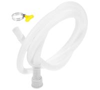 Happyyami Tuyau de vidange pour unité de climatisation en PVC blanc, tuyau flexible 2 mètres, embout condensat, interface ondulée, facile à installer, usage domestique