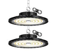 HAPYLUMI High Bay Eclairage Industriel LED 100W 10000LM 6500K, 2 Pièce | Éclairage LED Garage Blanc Froid, Lampe Atelier IP65, High Bay Plafonnier Garage pour Factory Construction Usine Entrepôt