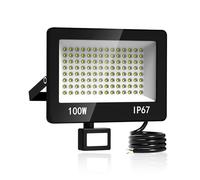 HAPYLUMI Projecteur LED Extérieur avec Détecteur - 100W 10000LM Spot Exterieur Detecteur de Mouvement Blanc Froid 6500K, IP67 Étanche Lampe pour Garage Jardin Entrée Route