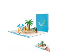 HAPZUR Carte Pop-Up Chaise de Plage 3D, 1 Unité - Carte d'Anniversaire pour Vacances à la Mer, Ambiance Estivale Assurée