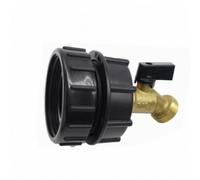 harayaa Adaptateur de Robinet en Laiton IBC Raccord Vanne Connecteur Corps Métallique avec Levier de Coupure Rapide Usage Jardin, 62mm Filetage Fin Vers Robinet 6 Points