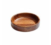 harayaa Assiette à Salade Bol Plateau Plat en Massif Lisse avec Grain Chaleureux et Bords Polis Adapté au Service de Fruits Collations Pâtisseries Fêtes Dîners, 16x4cm