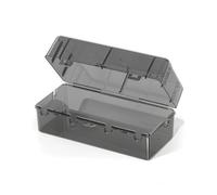 harayaa Boîtier Étanche Extérieur Prise Coffret Électrique Boîte de Connexion Coque Ignifuge avec Couvercle à Charnière et Fermeture Verrouillable Montage, Noir Transparent