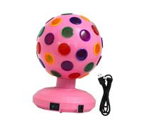 harayaa Boule Disco Lumineuse LED RGB, Lampe de Scène Portable USB Plug And Play, éclairage Rotatif et Coloré, Idéale pour Mariages, Danses et à Domicile, ROSE