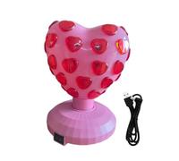 harayaa Boule Disco Lumineuse LED RGB, Lampe de Scène Portable USB Plug And Play, éclairage Rotatif et Coloré, Idéale pour Mariages, Danses et à Domicile, coeur d'amour rose