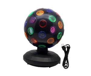 harayaa Boule Disco Lumineuse LED RGB, Lampe de Scène Portable USB Plug And Play, éclairage Rotatif et Coloré, Idéale pour Mariages, Danses et à Domicile, Noir