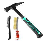 harayaa Ensemble de 3 Maillets à Piquer Professionnels avec Brosse Métallique, Marteau Robuste pour L'enlèvement Des Scories, Manche Antidérapant En Acier