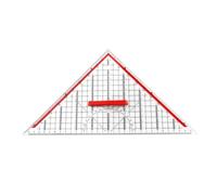 harayaa Équerre de Dessin Règle Triangle Rapporteur Gabarit avec Poignée Amovible Surface Transparente en Plastique pour Alignement Précis et Traçage Clair