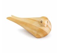 harayaa Figurine Oiseau Sculpture Oiseau Statuette Oiseau Décoration Oiseau en Bois Massif au Toucher Doux et Aspect Épuré pour Commode Console et, Oiseau en Bois Clair, Grande Taille