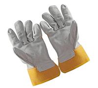 harayaa Gants de Soudage électrique En Cuir de Vachette Ignifugé, Gants de Protection pour Soudeur, Gants de Sécurité pour Soudeur, 26,5x13cm