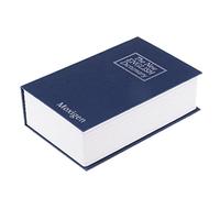 harayaa Livre Sécurisé avec Code à Trois Chiffres pour Stocker Argent Bijoux Passeport Mini Format en Métal Papier Adapté à La Maison Bureau, Bleu