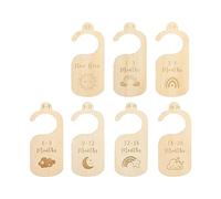 harayaa Lot de 7 Séparateurs de Vêtements Bébé Double Face par Taille et âge, étiquettes de Séparation pour Armoire Bébé, Séparateurs de Vêtements Suspendus,