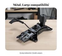 harayaa Mécanisme de Chaise Pivotante Swivel Base Plateau de Siège Base Rotative Support Dossier Inclinable Pièce de Rechange avec Levier Intégré Installation, H