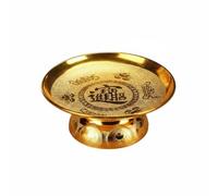 harayaa Plateau d'Offrande Religieuse pour Fruits d'Autel Religieux Support en Plastique Doré Socle Haut Praticité Nettoyage Adapté à l'Usage Domestique Pratique Méditative, 16 Cm