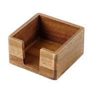 harayaa Porte Notes de Bureau Organiseur Bureau Support Mémo Distributeur Post-it Range Cartes en Bois d'Acacia Finition Vintage avec Bords Polis Adapté au