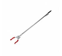 harayaa Ramasse-déchets Outil de Nettoyage Pince Préhensive Collecteur Ergonomique en Acier Inoxydable avec Tête Antidérapante Adapté pour Entretien Jardins, Rouge, Poignée Noire 90CM