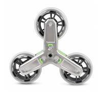 harayaa Roue de Chariot à Trois Roues Roulette Caster Remplacement pour Chariot Utilitaire avec Axe 7-8mm et Cadre Triangulaire, Vert, Roues Triangulaires À Double Roulement Vert