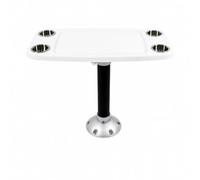 harayaa Table à Thé Nautique Porte-Gobels Légère Table sur Pied Plateau en Robuste pr Bateau
