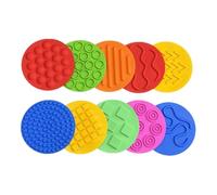 harayaa Tapis Sensoriels En Silicone, 10 Pièces, Cercles Sensoriels, Tampons Sensoriels, Disques Sensoriels, pour Garçons et Filles