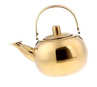 harayaa Théière en Acier Inoxydable pour Le Camping en Plein Air, 1000 ML, Or, 2,5L