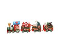 harayaa Train de Noël En Bois, Jouet, Décoration, Ornement, Train Décoratif pour L'extérieur et Les Fêtes, C