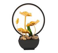 HarBin-Star - Fontaine d'intérieur LED - Fontaine d'intérieur cascade - Fontaine de table avec éclairage cascade - Décoration zen moderne avec pompe silencieuse - Pour maison, bureau, jardin - 22 x 13