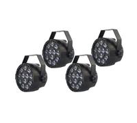 HarBin-Star Lot de 4 lampes par 12 LED, CA 15 W, 220 V, 7 canaux, RGBW, éclairage de scène avec stroboscope DMX et mode sonore actif pour discothèque, fête, Noël, lavage mural