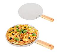 HarBin-Star Pelle à Pizza en Acier Inoxydable Pelle Ronde pour Pizza Pelle à Pizza Set Spatule à Pizza avec Poignée En Bois Pliante pour Pizza Gâteaux Accessoires pour Pizza