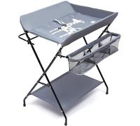 HarBin-Star - Table à langer pour bébé, unité de rangement portable pliable, station de soins pour nourrissons, table de rangement pour couches et vêtements