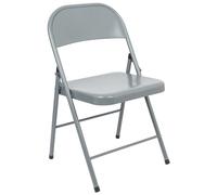 Harbour Housewares 1x Gris Mat Chaise Pliante en Métal - Poids Léger Portable Intérieur Extérieur Cuisine Bureau Jardin À Manger Chaises