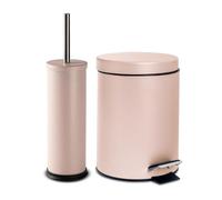 Harbour Housewares 2 pièces 3 litres Salle de Bains et Toilettes Poubelle à pédale Brush Set - Matte Rose