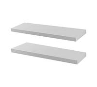 Harbour Housewares 2X Blanc 100cm Étagères murales flottantes Modernes de Salon Chambre à Coucher Bureau Rangement
