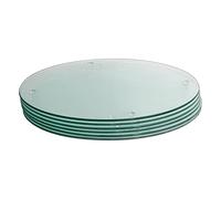 Harbour Housewares 6 pièces Port Verre Articles ménagers Table à Manger napperon Set - Style Moderne Ronde Tablemat - Clair - 30cm