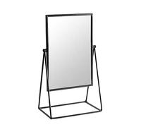 Harbour Housewares Coiffeuse Miroir - autoportant Miroir cosmétique Maquillage Plateau de Table - 22cm - Noir