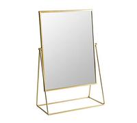 Harbour Housewares Coiffeuse Miroir - autoportant Miroir cosmétique Maquillage Plateau de Table - 32cm - Or