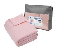 Harbour Housewares Couverture Lestée avec Sac de Rangement - 125 x 180cm - 6kg - Rose - 1x Lourd Adulte Coton Lit Couverture Jet avec des Perles de Verre | Construction à 7 Couches | Anxiété Thérapie