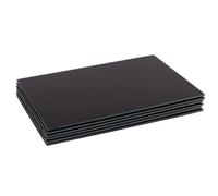 Harbour Housewares Ensemble de 6 Sets de Table en Verre. Sets de Table pour la Table à Manger - Noir - 400 x 300 mm